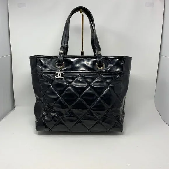 authentic CHANEL Paris Biarritz Black  Lea… - Picture 13 of 15